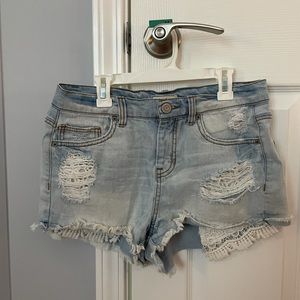 Light Wash Mudd Jean Shorts